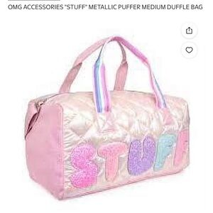 Colorful Metallic Puffer Duffle Bag